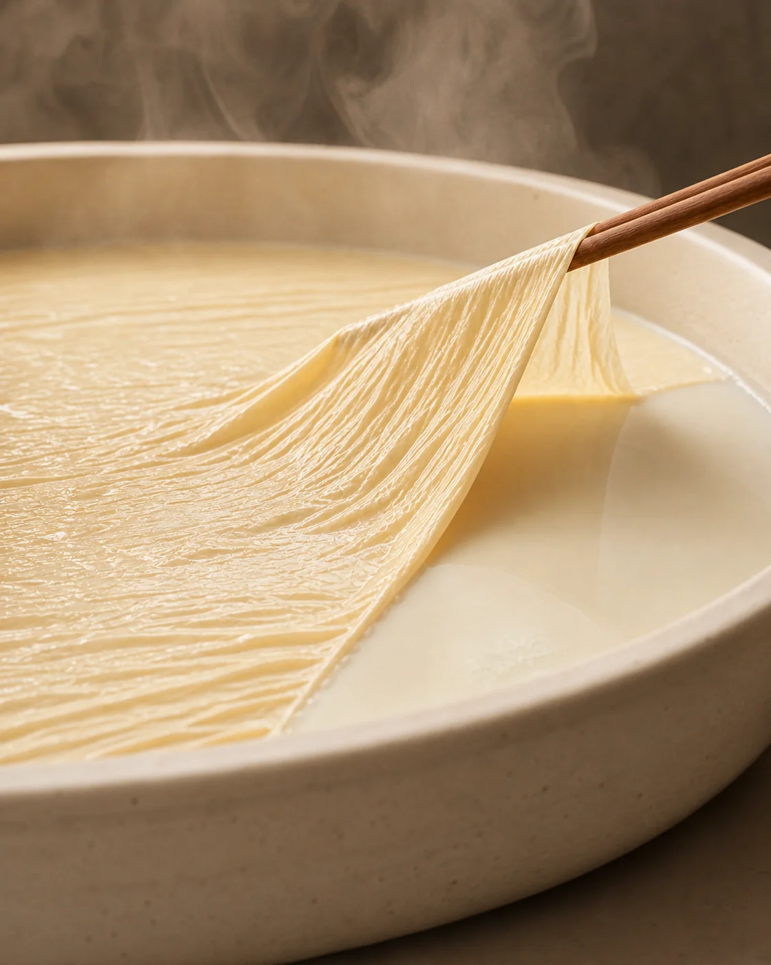 How tofu skin (yuba) is made — from soy to sheet